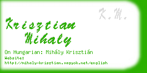 krisztian mihaly business card